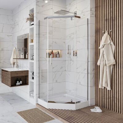 Душевой уголок Niagara NG-010-14D (1000х1000х1950) низкий поддон(13 см) стекло ПРОЗРАЧНОЕ 2 места Душевой уголок Niagara NG-010-14D (1000х1000х1950) низкий поддон(13 см) стекло ПРОЗРАЧНОЕ 2 места (фото)