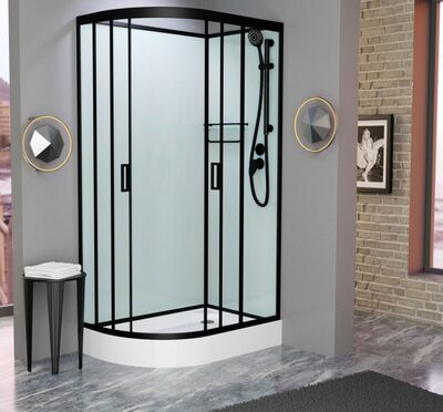 Душевая кабина Frank F411R М Black без крыши Душевая кабина Frank F411R М Black без крыши (фото)