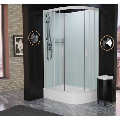 Душевая кабина Frank F412/1 L М White без крыши Душевая кабина Frank F412/1 L М White без крыши (фото)