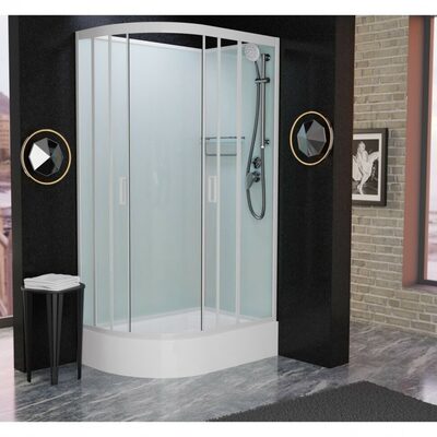 Душевая кабина Frank F412/1 R М White без крыши Душевая кабина Frank F412/1 R М White без крыши (фото)