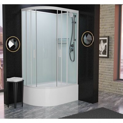 Душевая кабина Frank F412/2R М White без крыши Душевая кабина Frank F412/2R М White без крыши (фото)