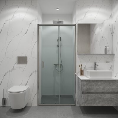 Дверь в нишу Niagara Eco NG-631-9A (90х190) хром,стекло прозрачное,1 место Дверь в нишу Niagara Eco NG-631-9A (90х190) хром,стекло прозрачное,1 место (фото)