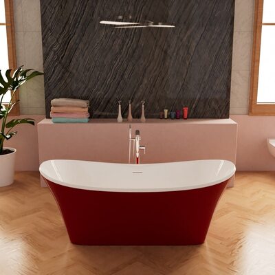 Отдельностоящая ванна Frank F6104 White/Red Отдельностоящая ванна Frank F6104 White/Red (фото)