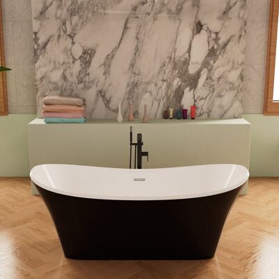 Отдельностоящая ванна Frank F6104 White/Black Отдельностоящая ванна Frank F6104 White/Black (фото)