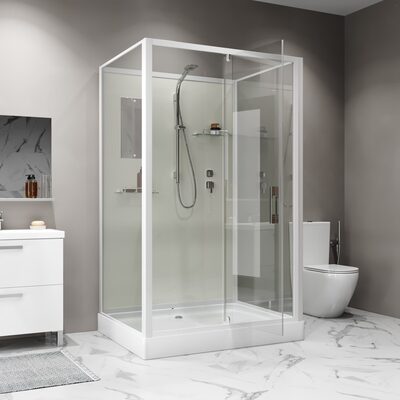 Душевая кабина Niagara Standart ST100/80/15Q/BK (100х80х200) прямоугольник,поддон 15см,распашная,проф.белый,без крыши,3 места Душевая кабина Niagara Standart ST100/80/15Q/BK (100х80х200) прямоугольник,поддон 15см,распашная,проф.белый,без крыши,3 места (фото)