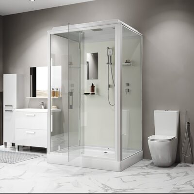 Душевая кабина Niagara Standart ST120/90/15Q (120х90х215) прямоугольник,поддон 15см,распашная,проф.белый,3 места Душевая кабина Niagara Standart ST120/90/15Q (120х90х215) прямоугольник,поддон 15см,распашная,проф.белый,3 места (фото)