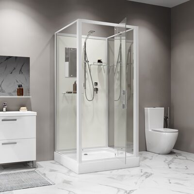 Душевая кабина Niagara Standart ST90/15Q/BK (90х90х200) квадрат,поддон 15см,распашная,проф.белый,без крыши,3 места Душевая кабина Niagara Standart ST90/15Q/BK (90х90х200) квадрат,поддон 15см,распашная,проф.белый,без крыши,3 места (фото)