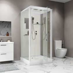 Отзывы о Душевая кабина Niagara Standart ST80/15Q (80х80х215) квадрат,поддон 15см,распашная,проф.белый,3 места